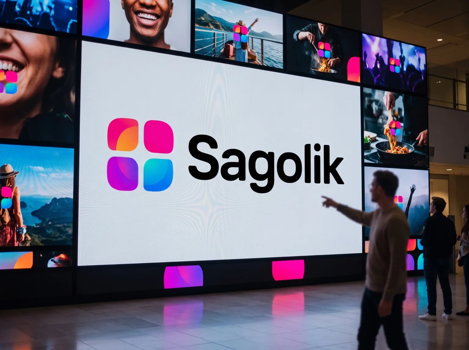 Sagolik brand wall installation